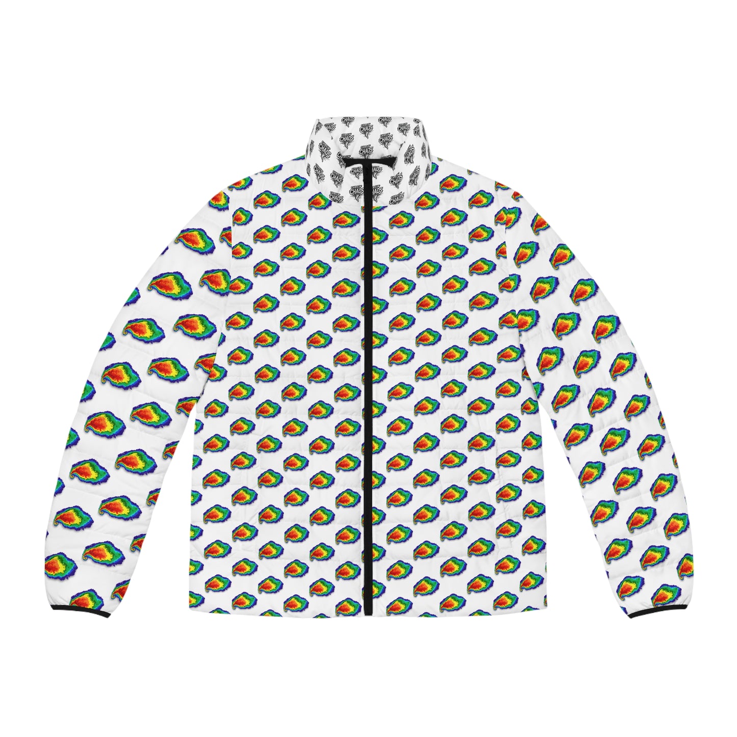 Men's Puffer Jacket - Tuscaloosa Supercell April 27th 2011 Chasin Chaos Design