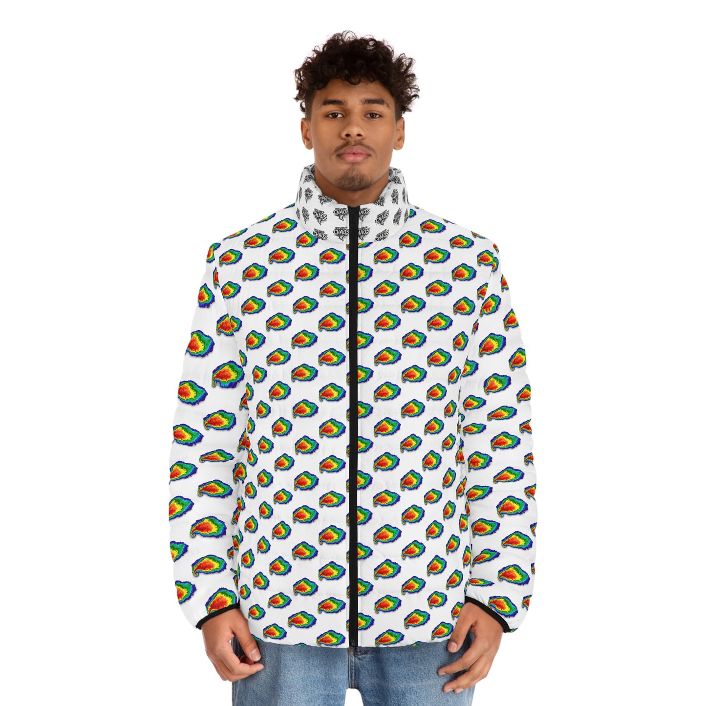 Men's Puffer Jacket - Tuscaloosa Supercell April 27th 2011 Chasin Chaos Design