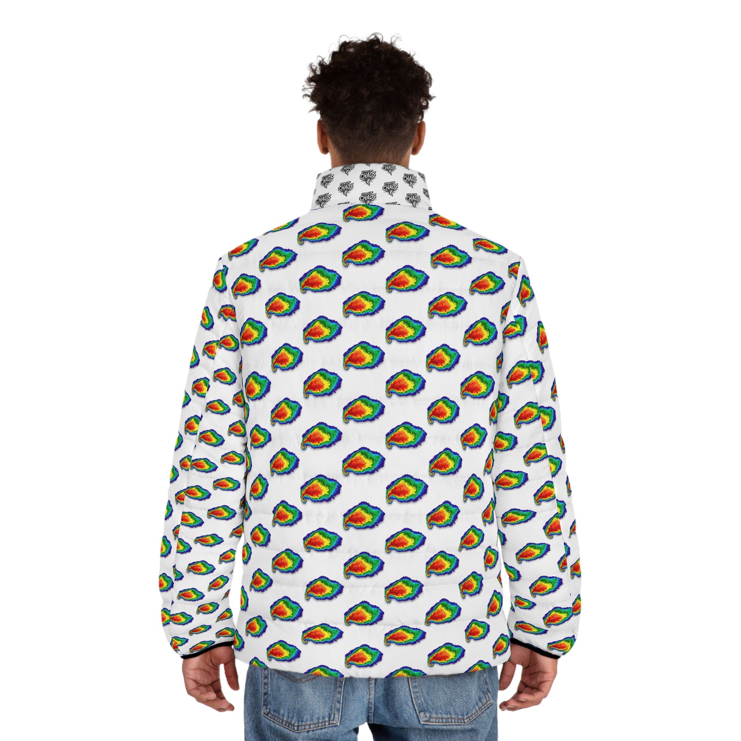 Men's Puffer Jacket - Tuscaloosa Supercell April 27th 2011 Chasin Chaos Design