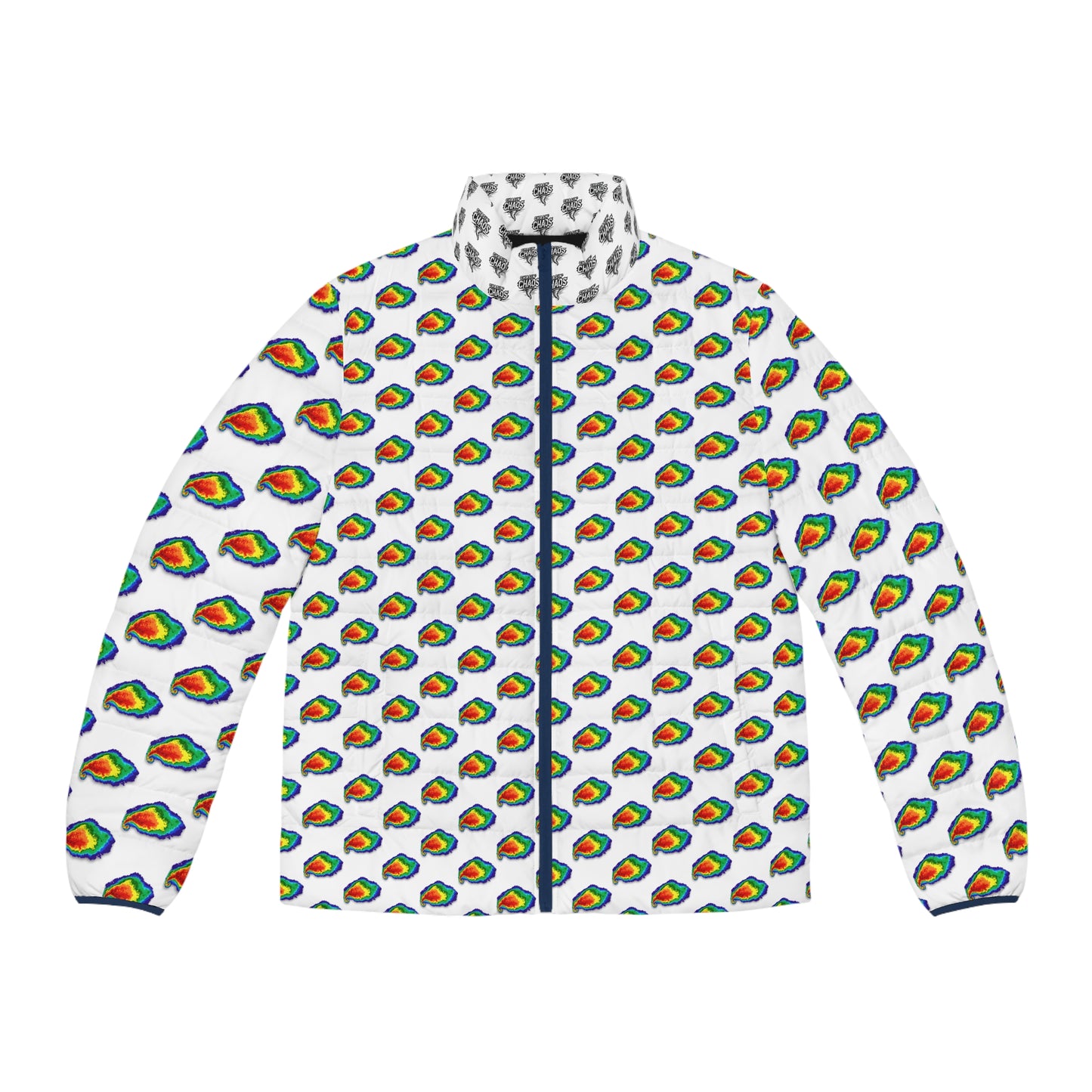 Men's Puffer Jacket - Tuscaloosa Supercell April 27th 2011 Chasin Chaos Design