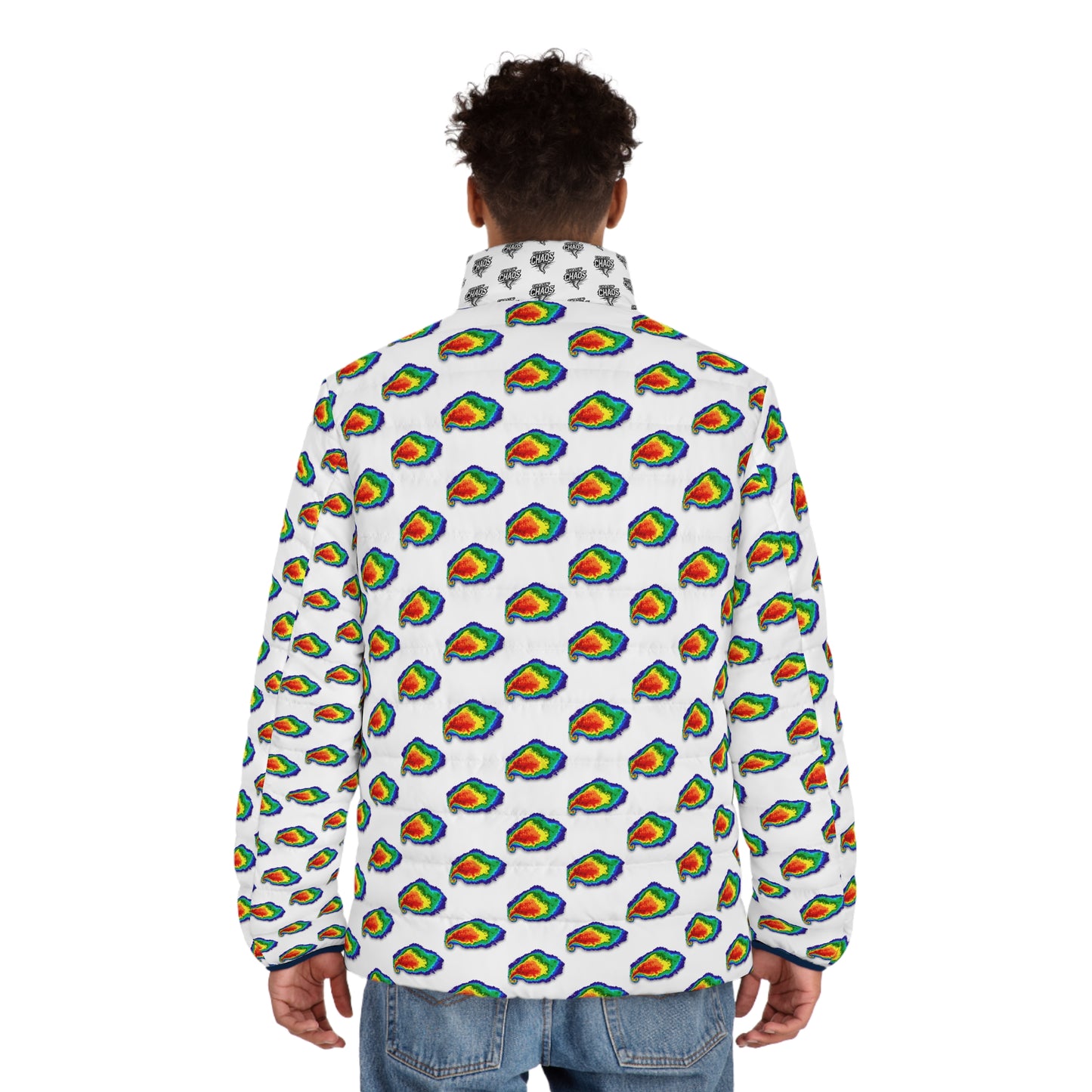 Men's Puffer Jacket - Tuscaloosa Supercell April 27th 2011 Chasin Chaos Design