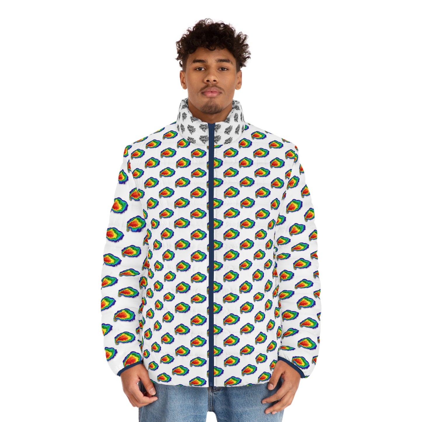 Men's Puffer Jacket - Tuscaloosa Supercell April 27th 2011 Chasin Chaos Design